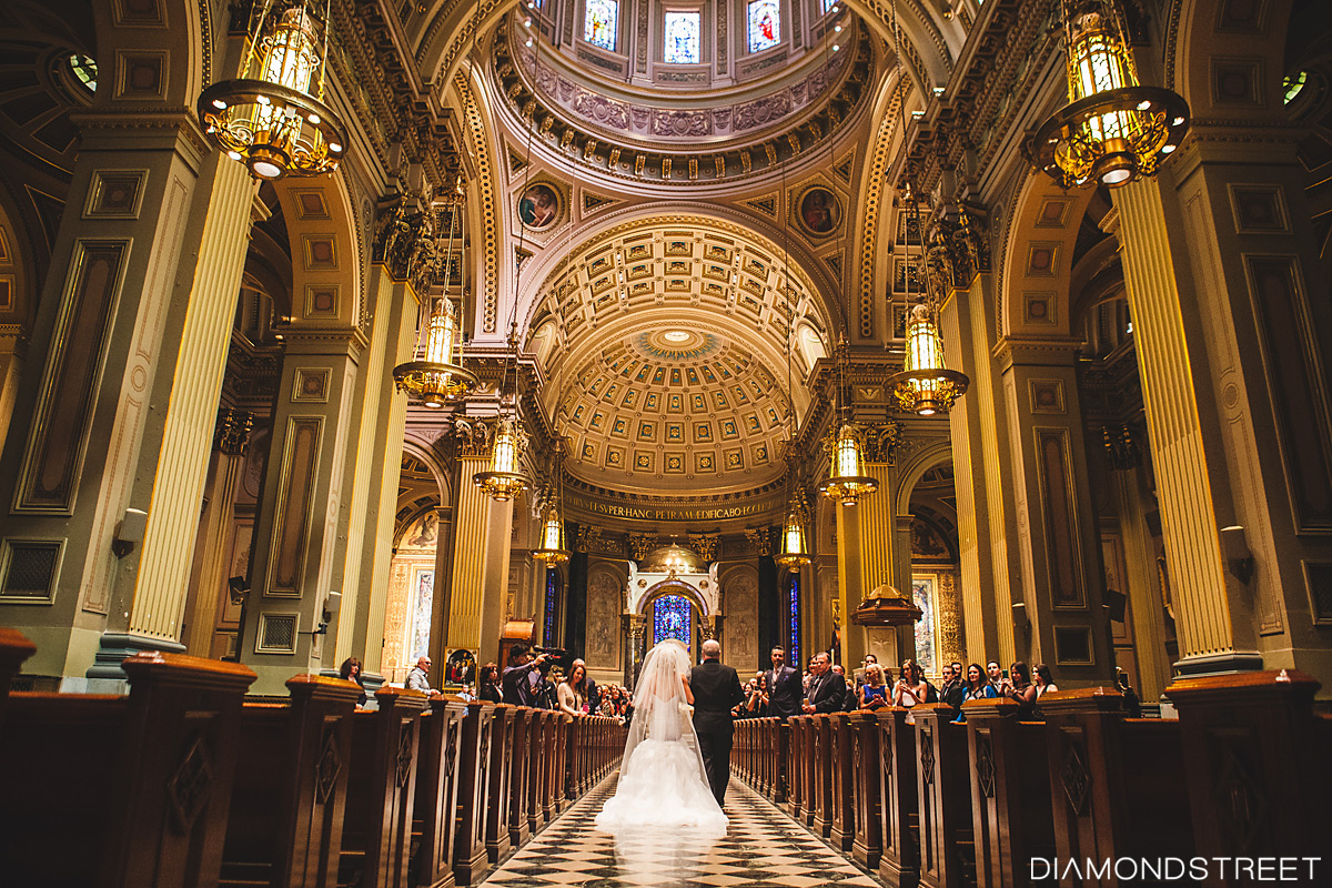 Cathedral Basilica of Saints Peter and Paul wedding photo