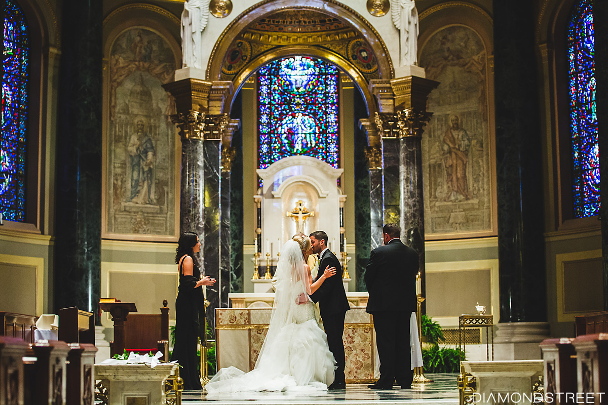 Cathedral Basilica of Saints Peter and Paul wedding photo