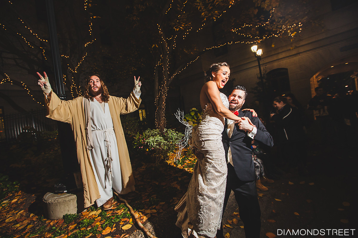 philly jesus crashes wedding 