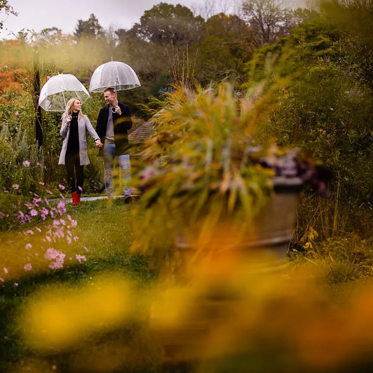 morris arboretum engagement photos