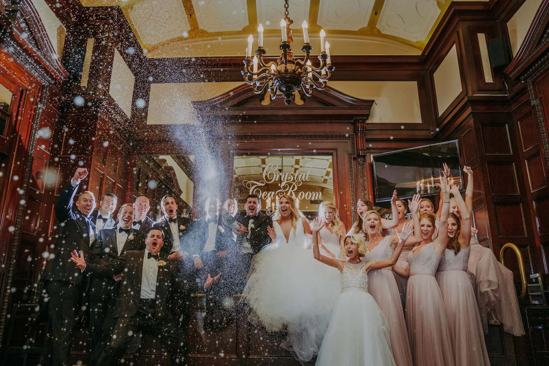 crystal tea room wedding photographers