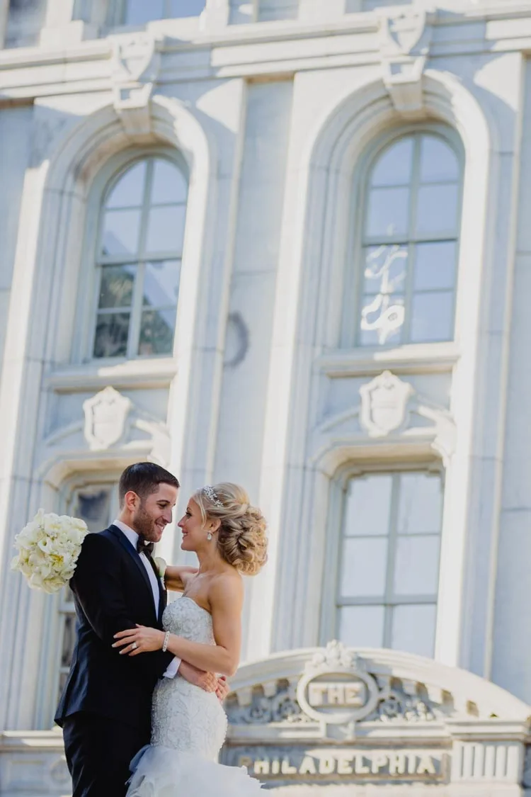 atrium at the curtis center wedding photographers