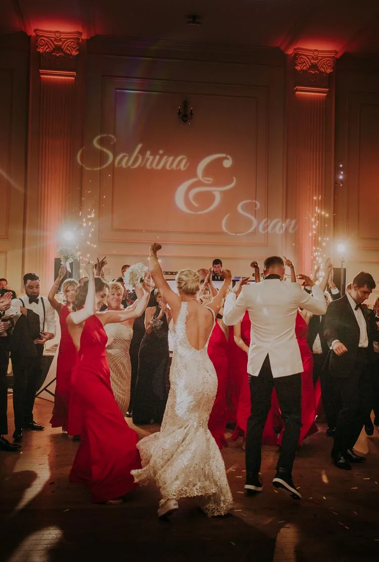 cescaphe ballroom wedding reception party photos