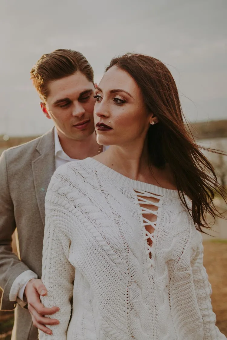 cescaphe waterworks sunset engagement photos