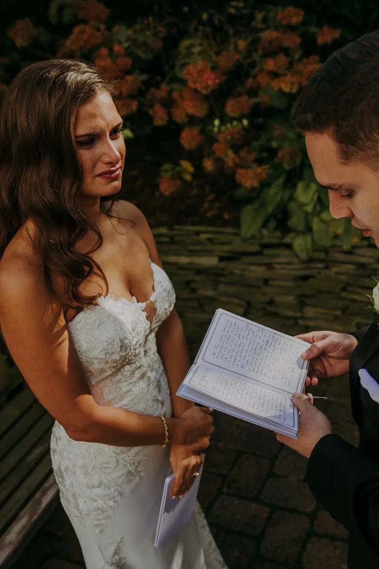 inn at leola wedding vows emotional photo