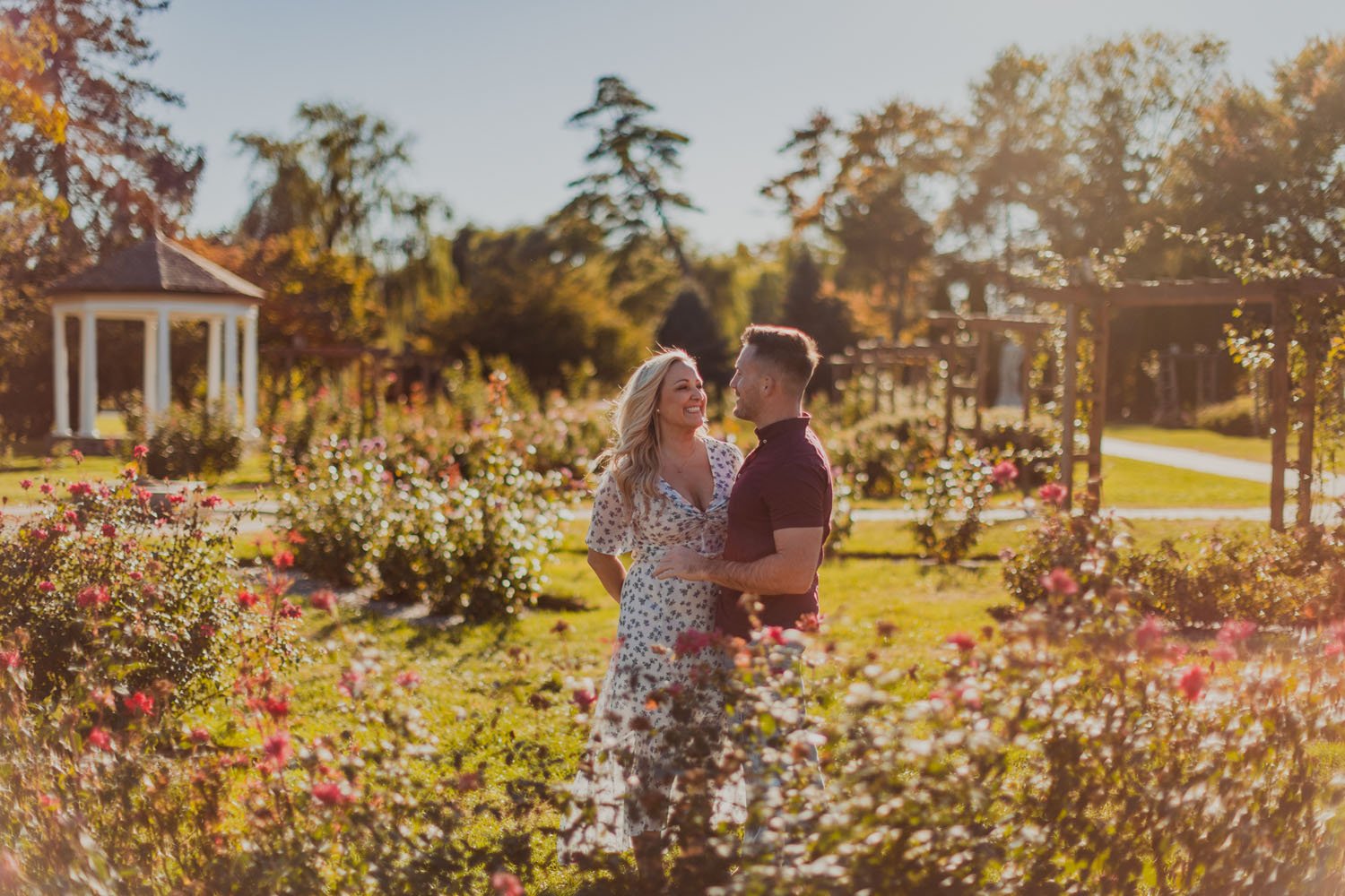 allentown rose garden engagement -1