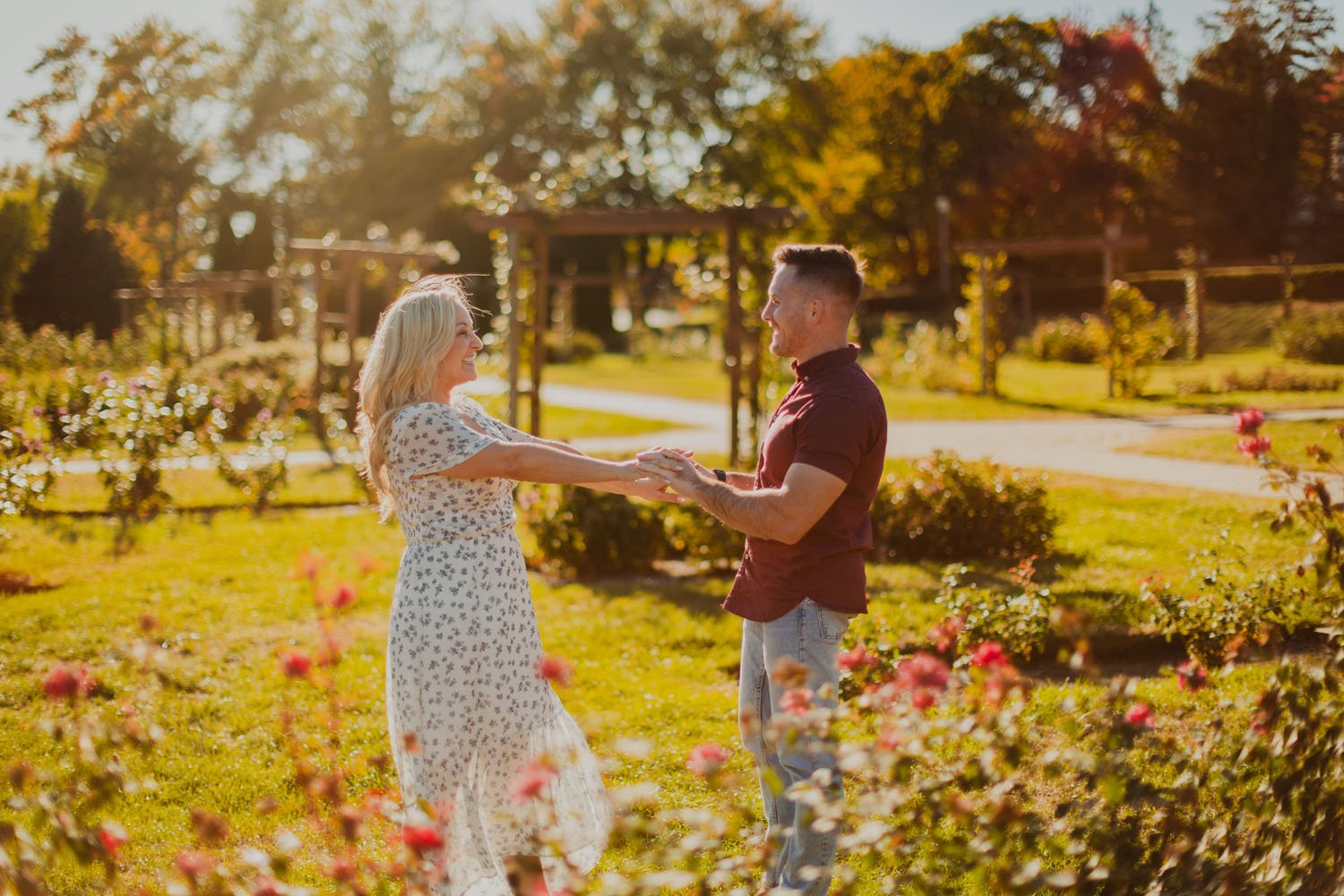 allentown rose garden engagement -4