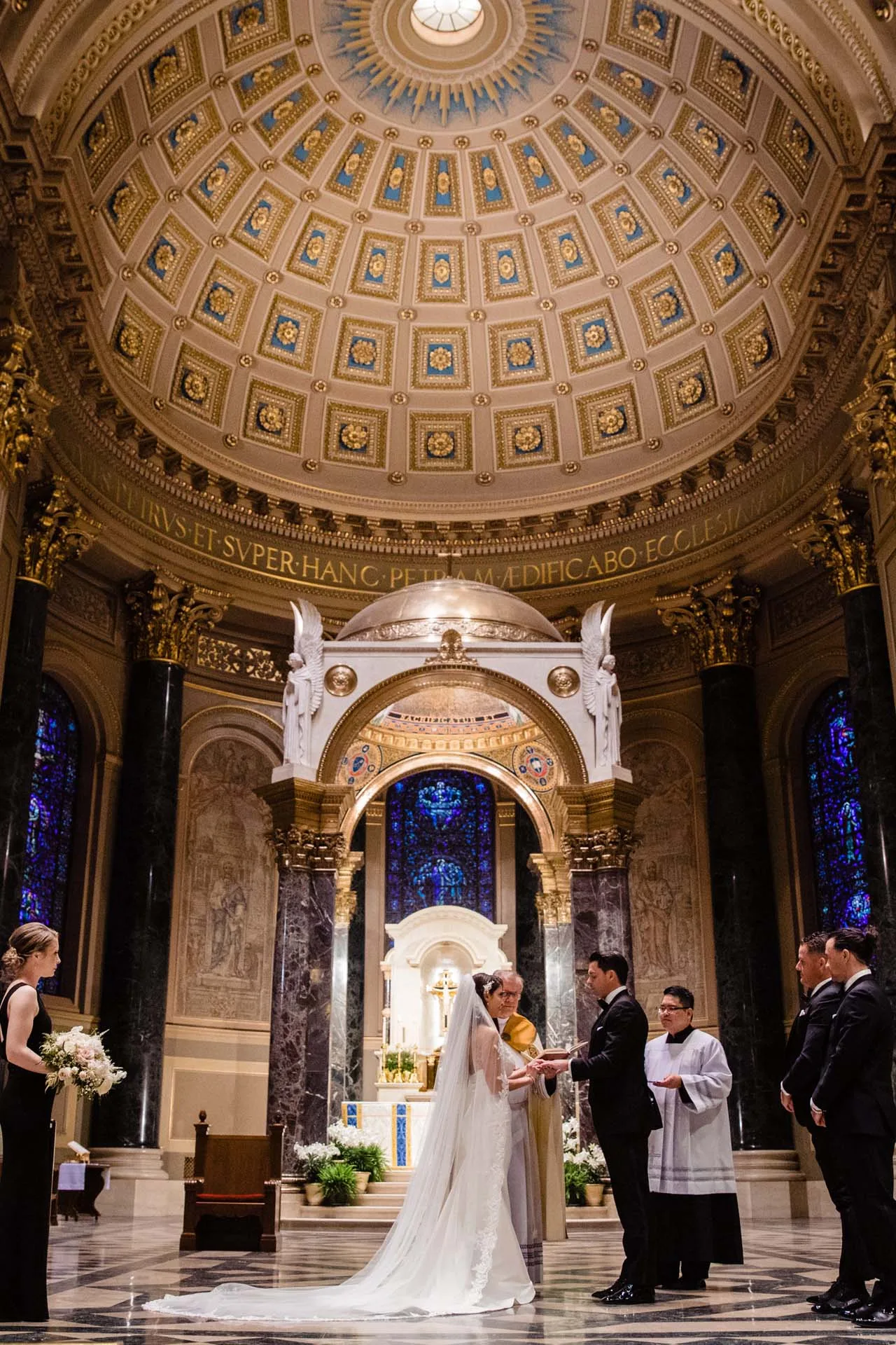 wedding ceremony philadelphia cathedral basilica interior