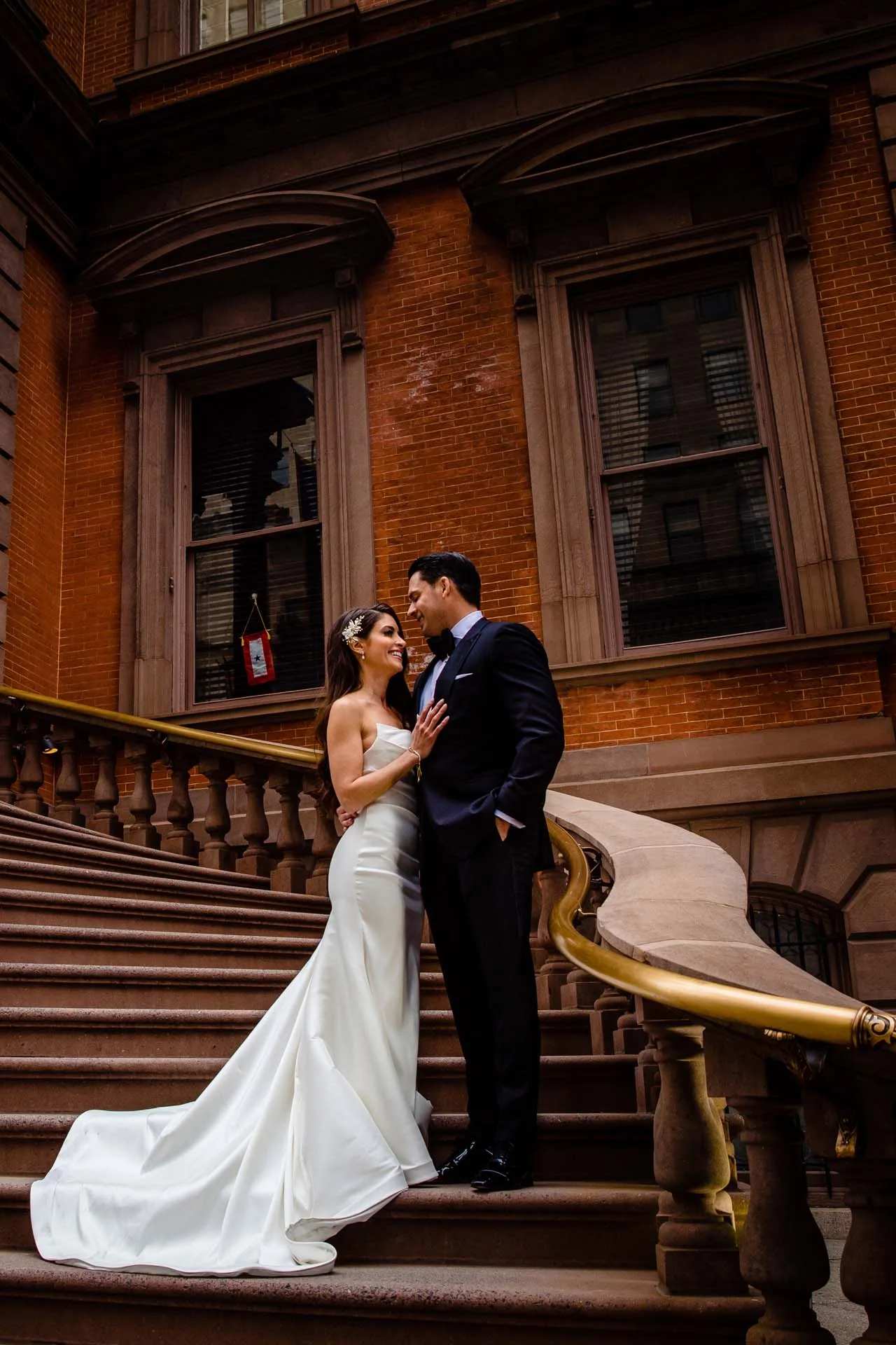 couple portraits Union League shot in philadelphia wedding