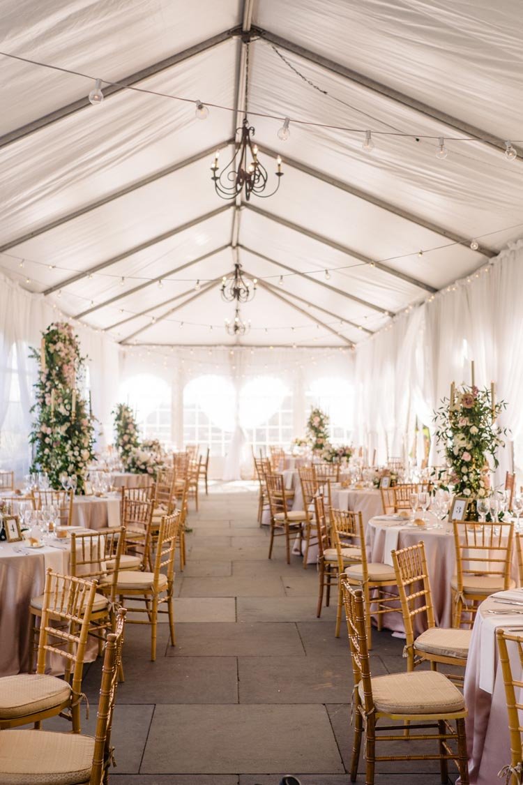 Reception details at Cairnwood estate weddings