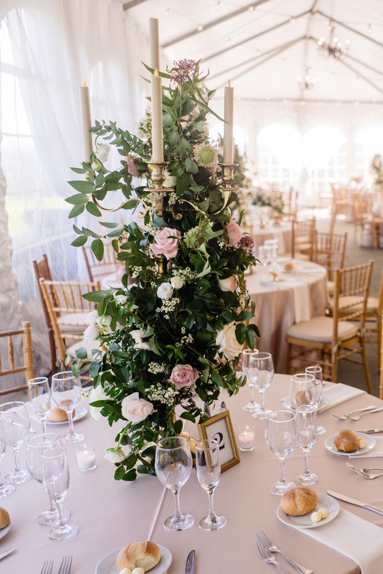 Reception details at Cairnwood estate weddings