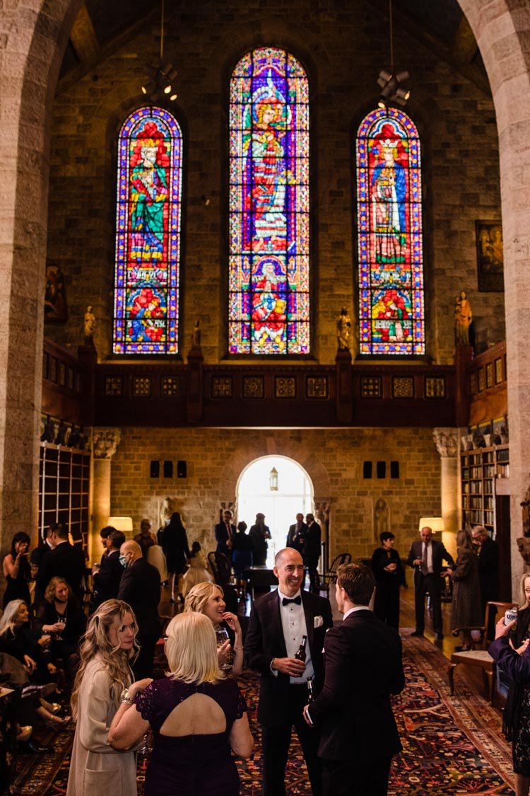cocktail hour at glencairn museum weddings