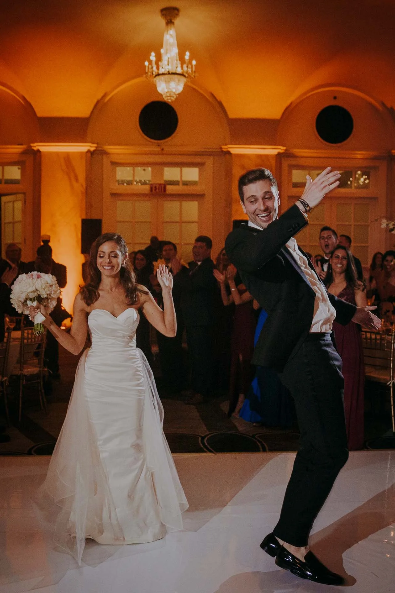 ritz carlton philadelphia wedding photographer bride & groom entrance