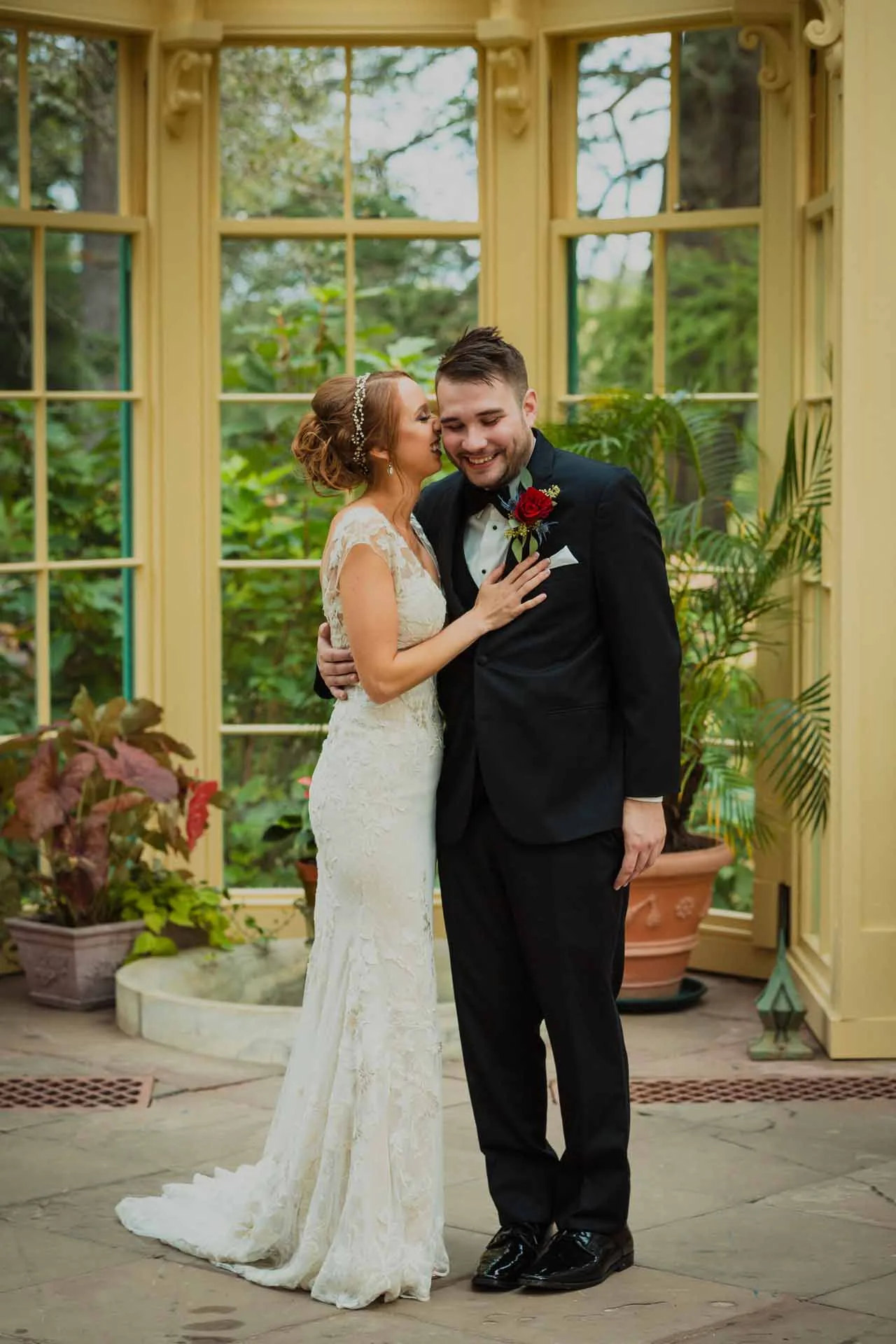Duportail House wedding photographer greenhouse room