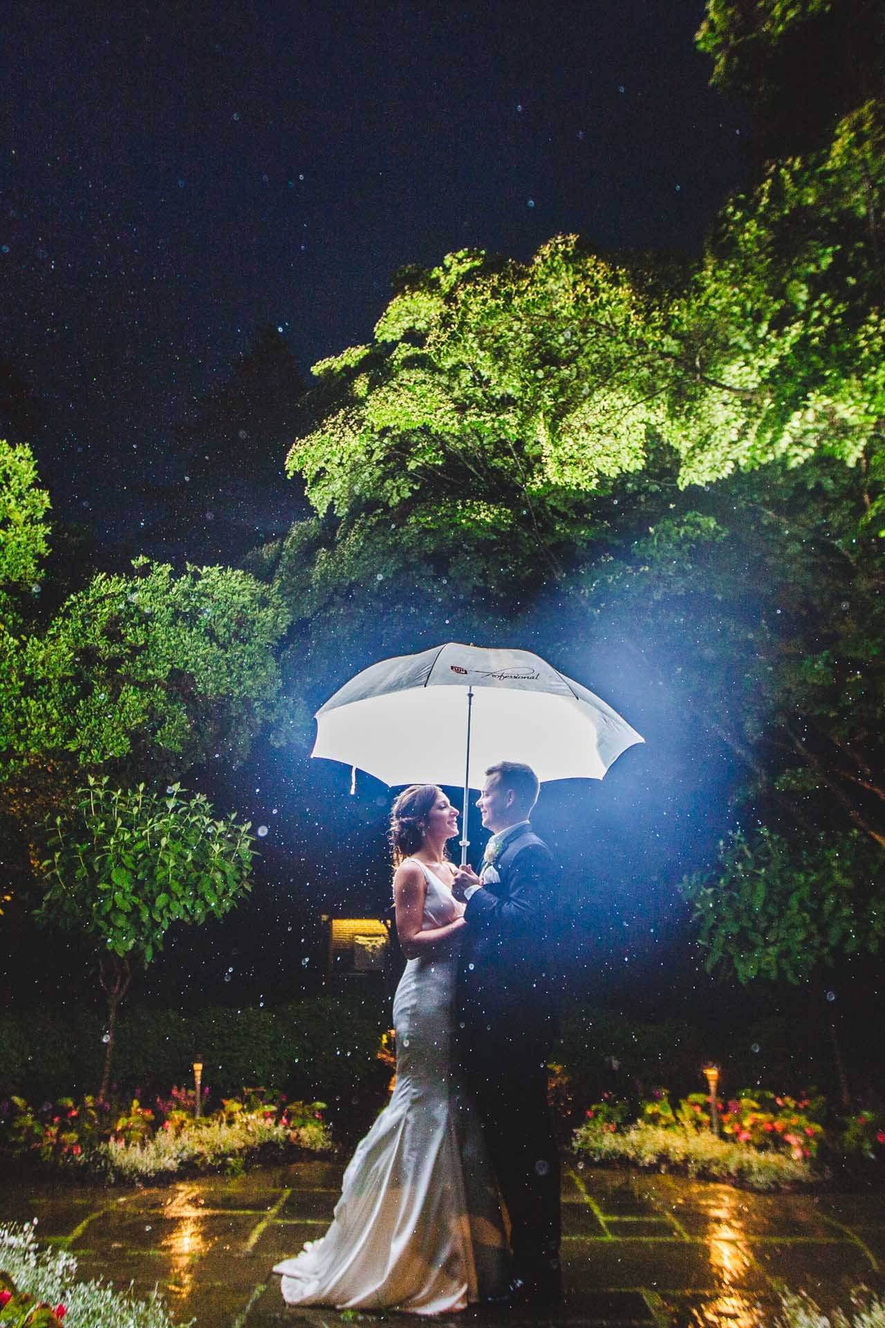Greenville Country Club wedding photographer rain photo