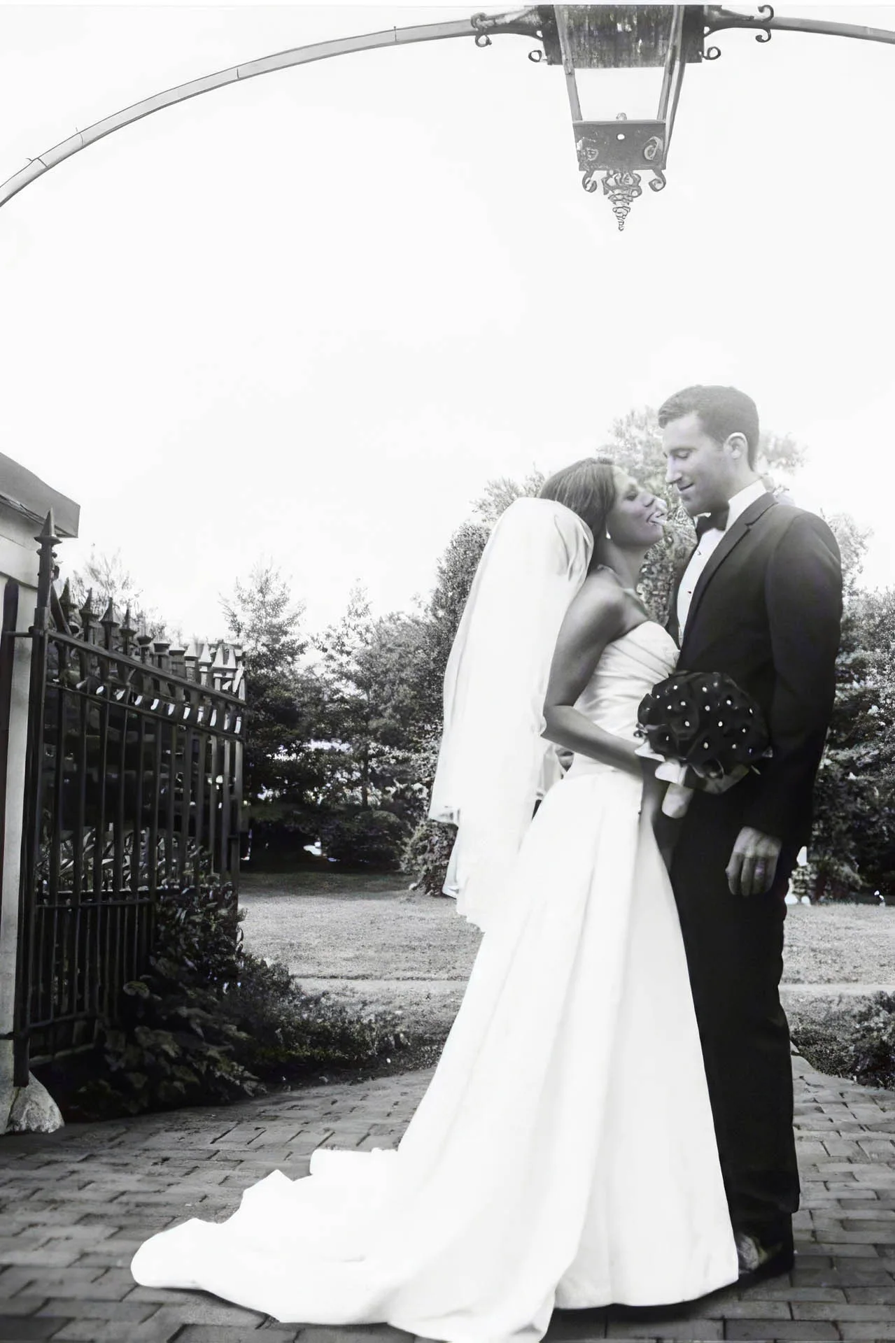 Pen Ryn Estate Wedding Photographer iron gates
