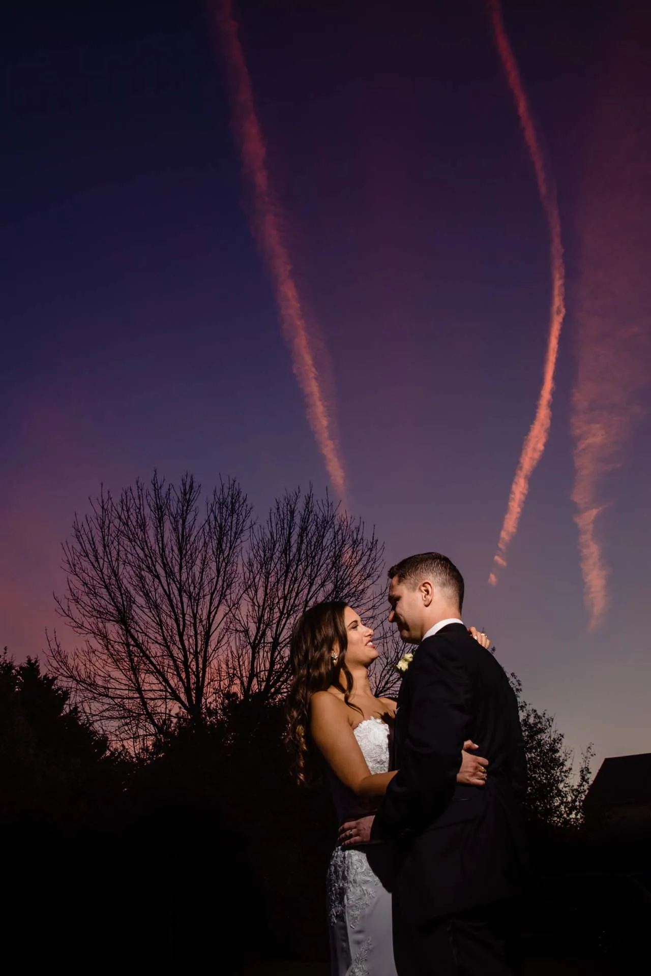 Inn at Leola Village wedding photographer night photo