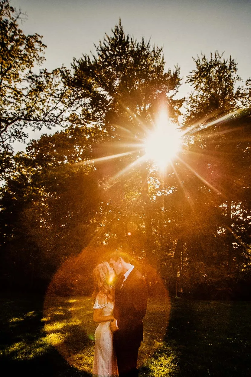 morris arboretum wedidng photographer sunset
