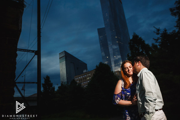 University city engagement pictures